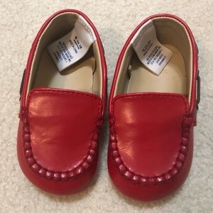 Janie and Jack red baby loafers or dress shoes size 6-12M